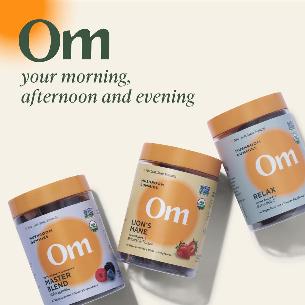 OM Mushroom Superfood Master Blend Multivitamin gummies bottle for daily vitality