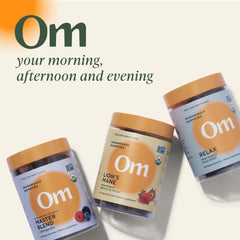 OM Mushroom Superfood Master Blend Multivitamin gummies bottle for daily vitality