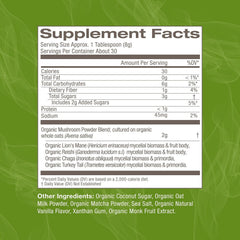 Scoop from OM Mushroom Superfood Matcha Latte for precise portions
