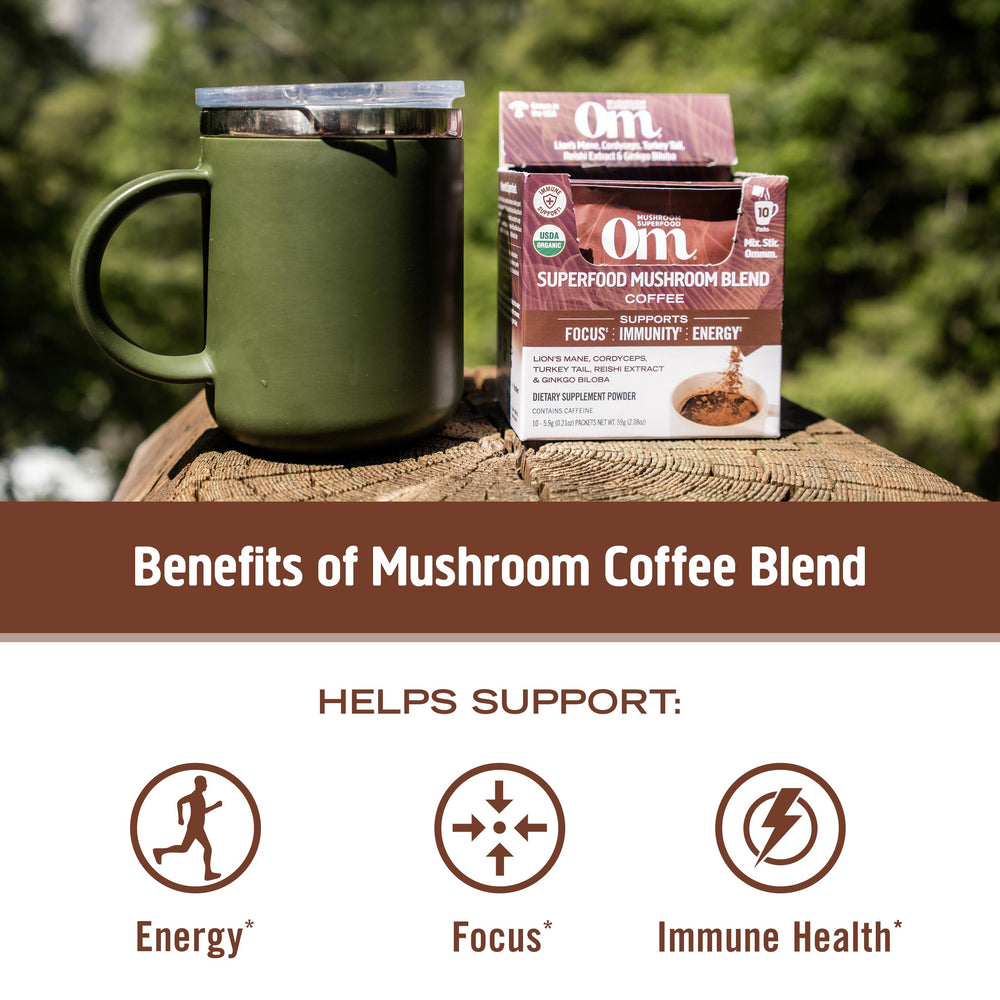 Mushrooms grown, dried, and milled in Southern California for OM products.