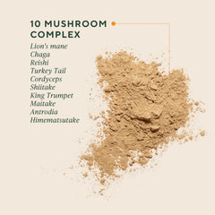 OM Mushrooms Master Blend scoop detail showing measuring portion for easy use.