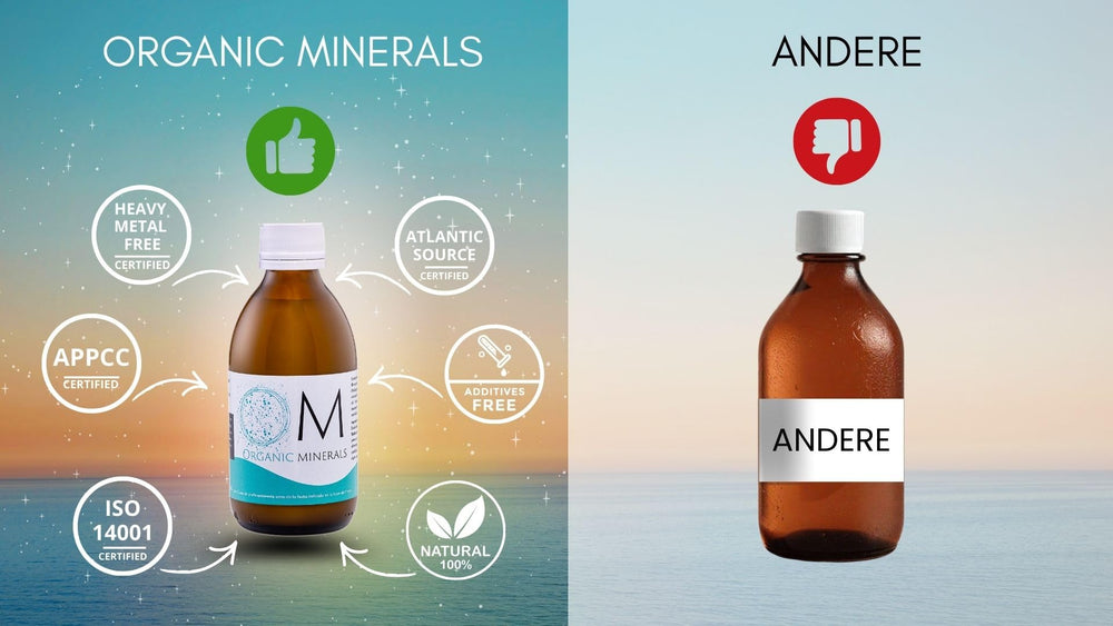 OM Organic Minerals deep Atlantic minerals sourced from deep waters for purity.