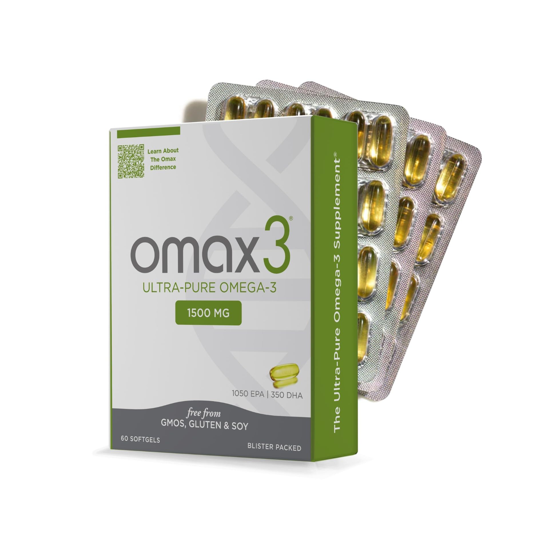 Omax3 soft gels 1500 mg EPA/DHA support daily wellness.