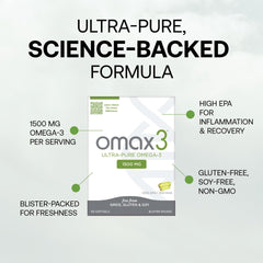 Omax3 Ultra-Pure four blister boxes for four-month supply