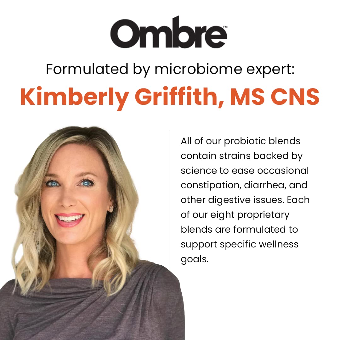 Ombre Metabolic Booster Probiotic shelf stable vial keeps potency at room temperature.