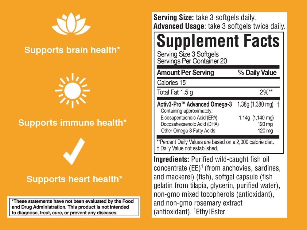 OmegaBrite 7010MD capsules close-up show omega-3-rich content for heart and mood support.