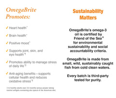 OmegaBrite 7010MD label details emphasize sustainable sourcing and third-party testing.