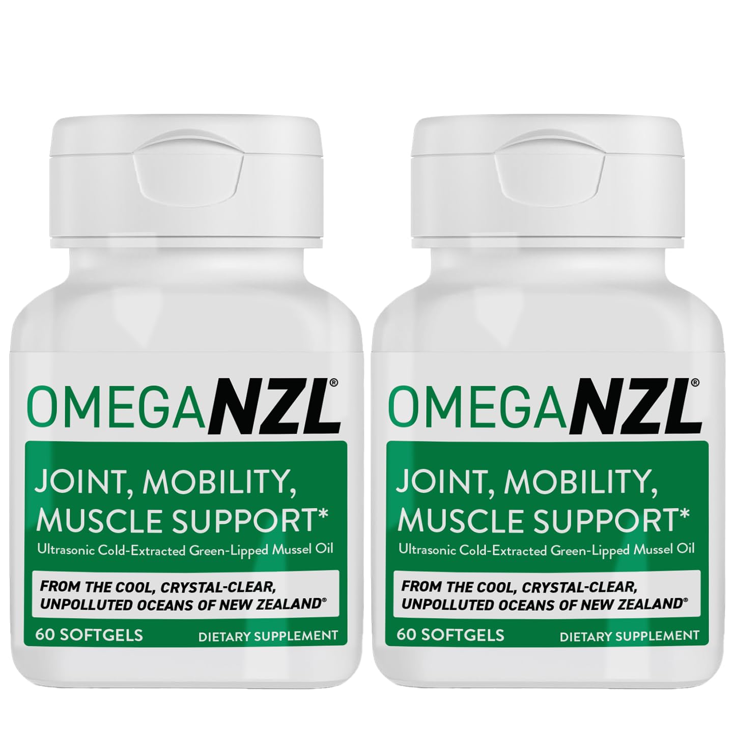 OMEGANZL Original Omega-3 Joint Support bottle for improved joint comfort with green-lipped mussel oil