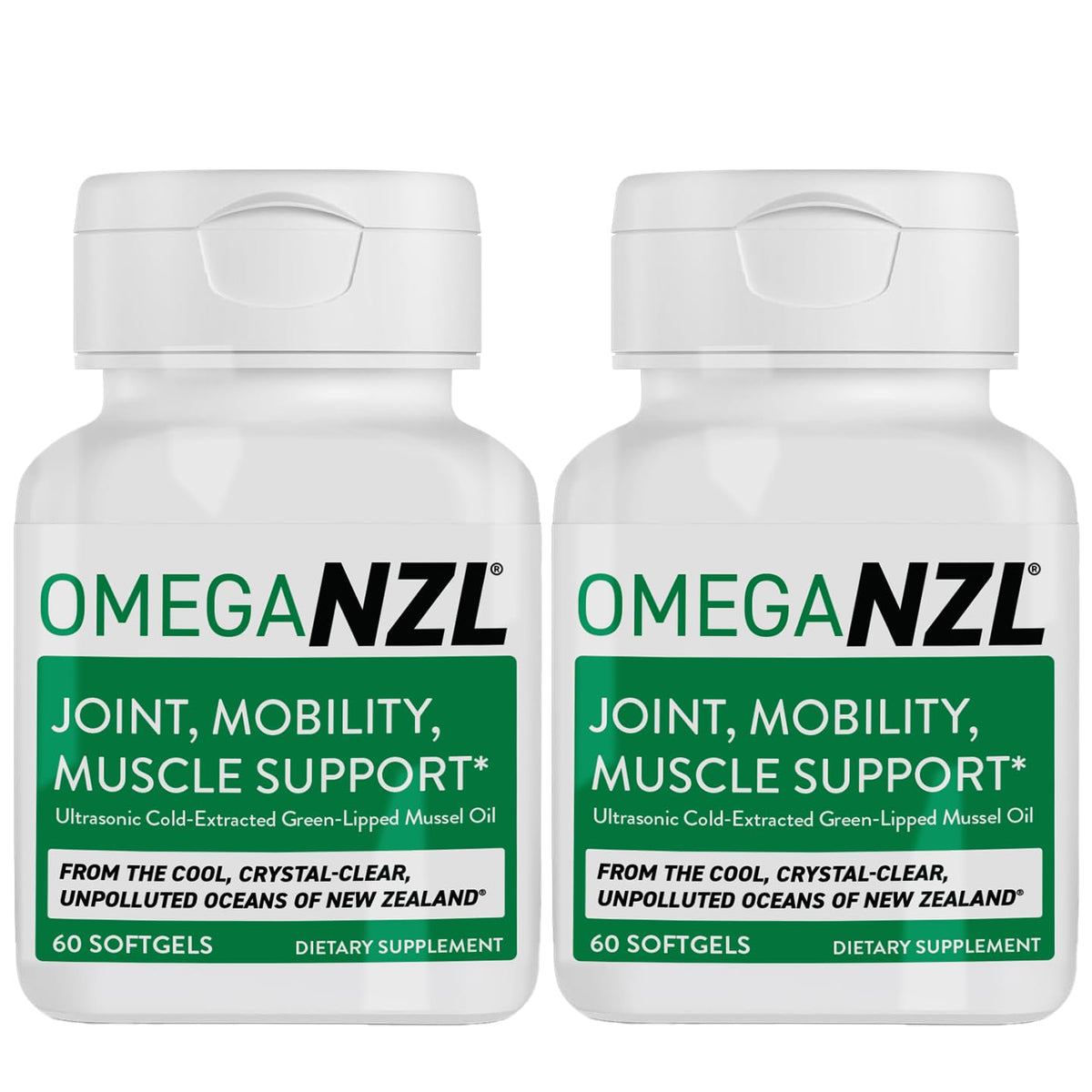 OMEGANZL Original Omega-3 Joint Support bottle for improved joint comfort with green-lipped mussel oil