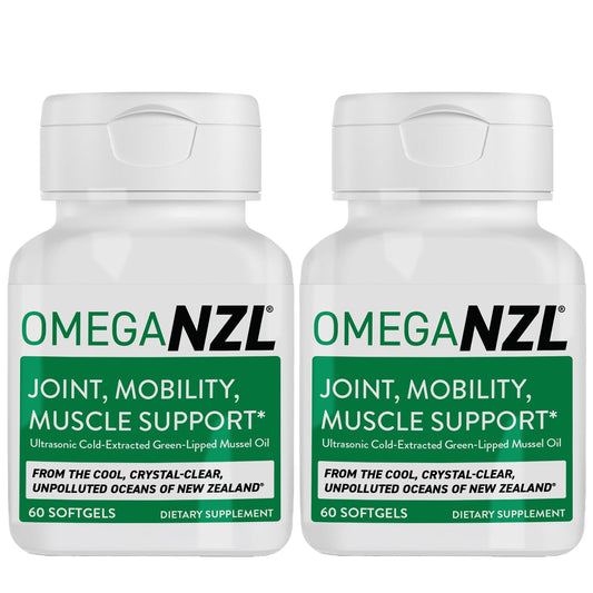 OMEGANZL Original Omega-3 Joint Support bottle for improved joint comfort with green-lipped mussel oil