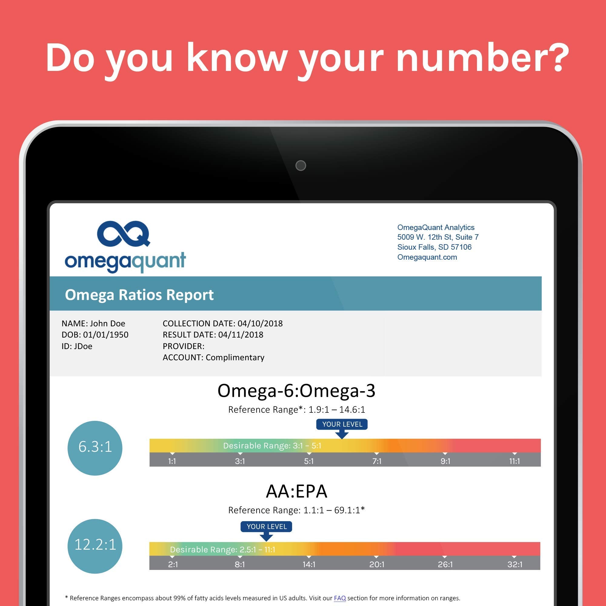 OmegaQuant CLIA-certified lab processing ensures validated results and accuracy