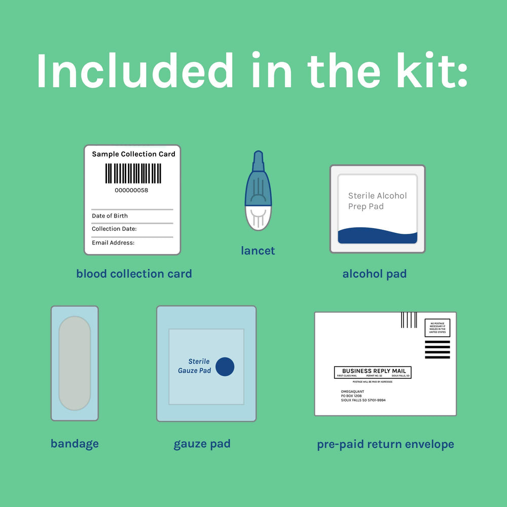 OmegaQuant home blood collection showing finger-prick for convenient sampling