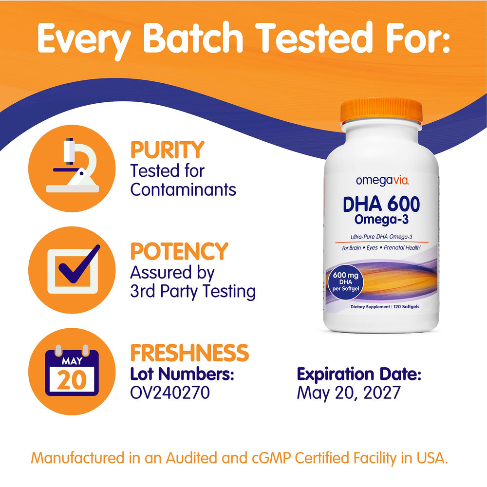IFOS-tested OmegaVia DHA purity and potency verification