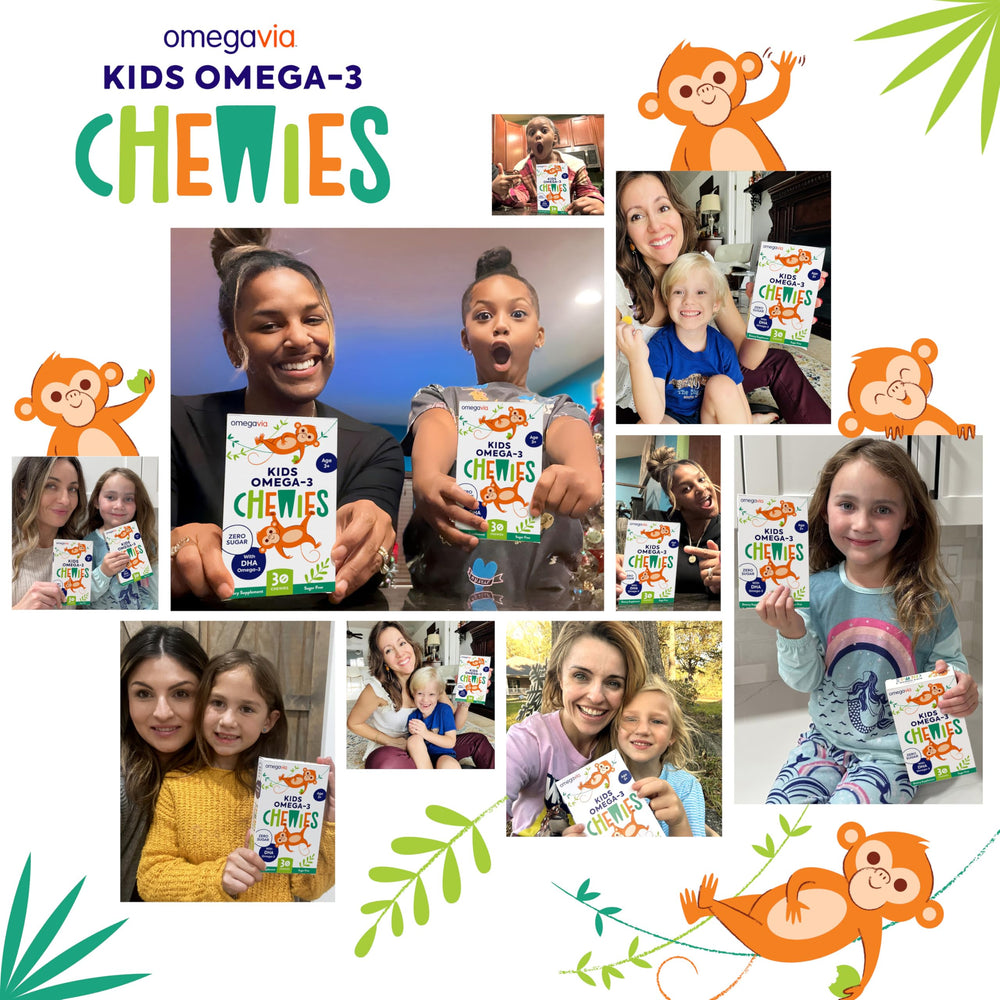 OmegaVia Kids Omega-3 Gummies third-party tested seal close-up