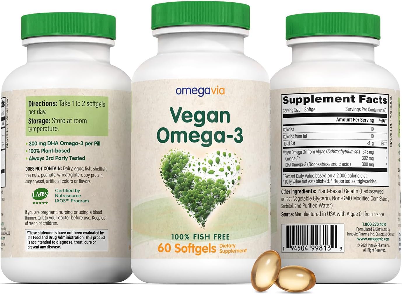 OmegaVia US-made capsules using French algae oil