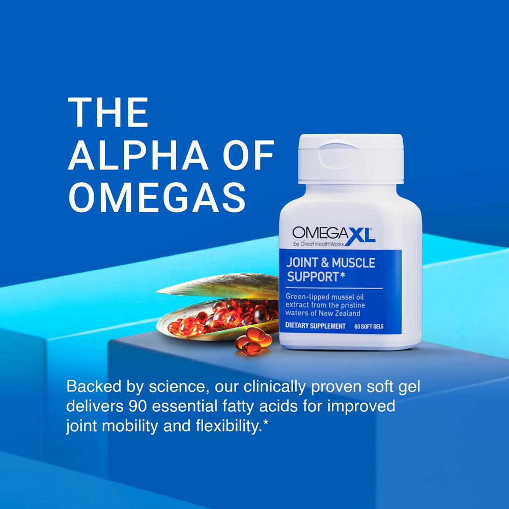 OmegaXL daily use routine scene with water and capsules.