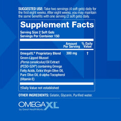 OmegaXL gluten-free symbol indicating allergen-friendly supplement.