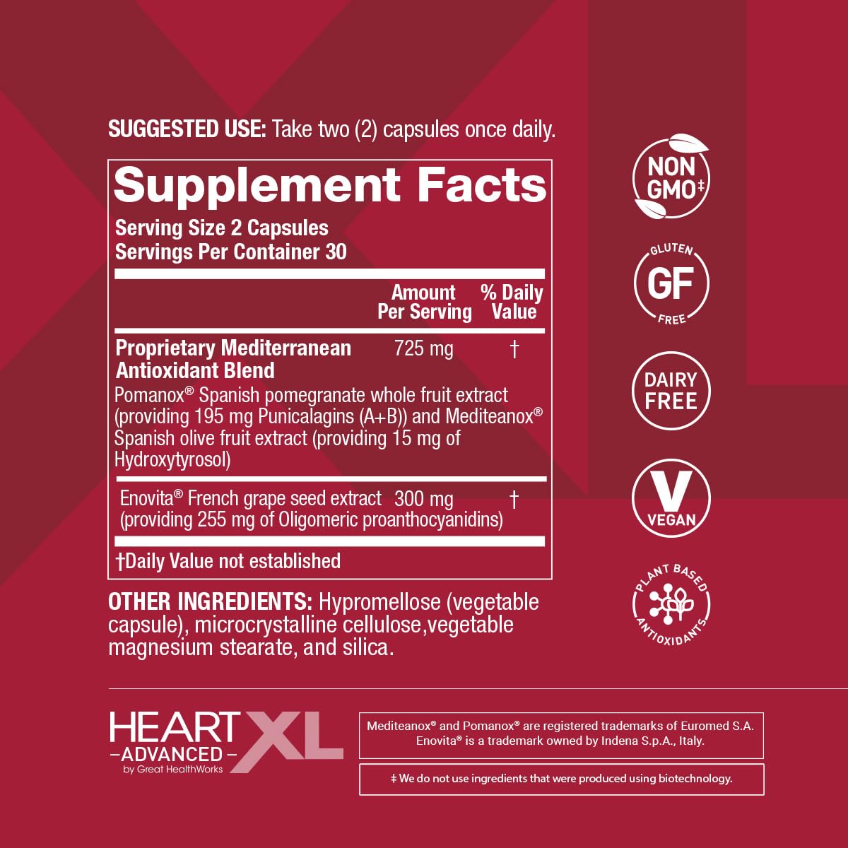 OmegaXL HeartXL Advanced capsules in hand suggest everyday circulatory support.