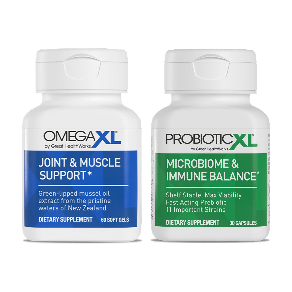 OmegaXL joint-support bottle on display highlighting natural ingredients and potential joint support