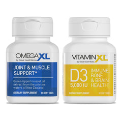 OmegaXL Joint Support softgels bottle for daily mobility support.