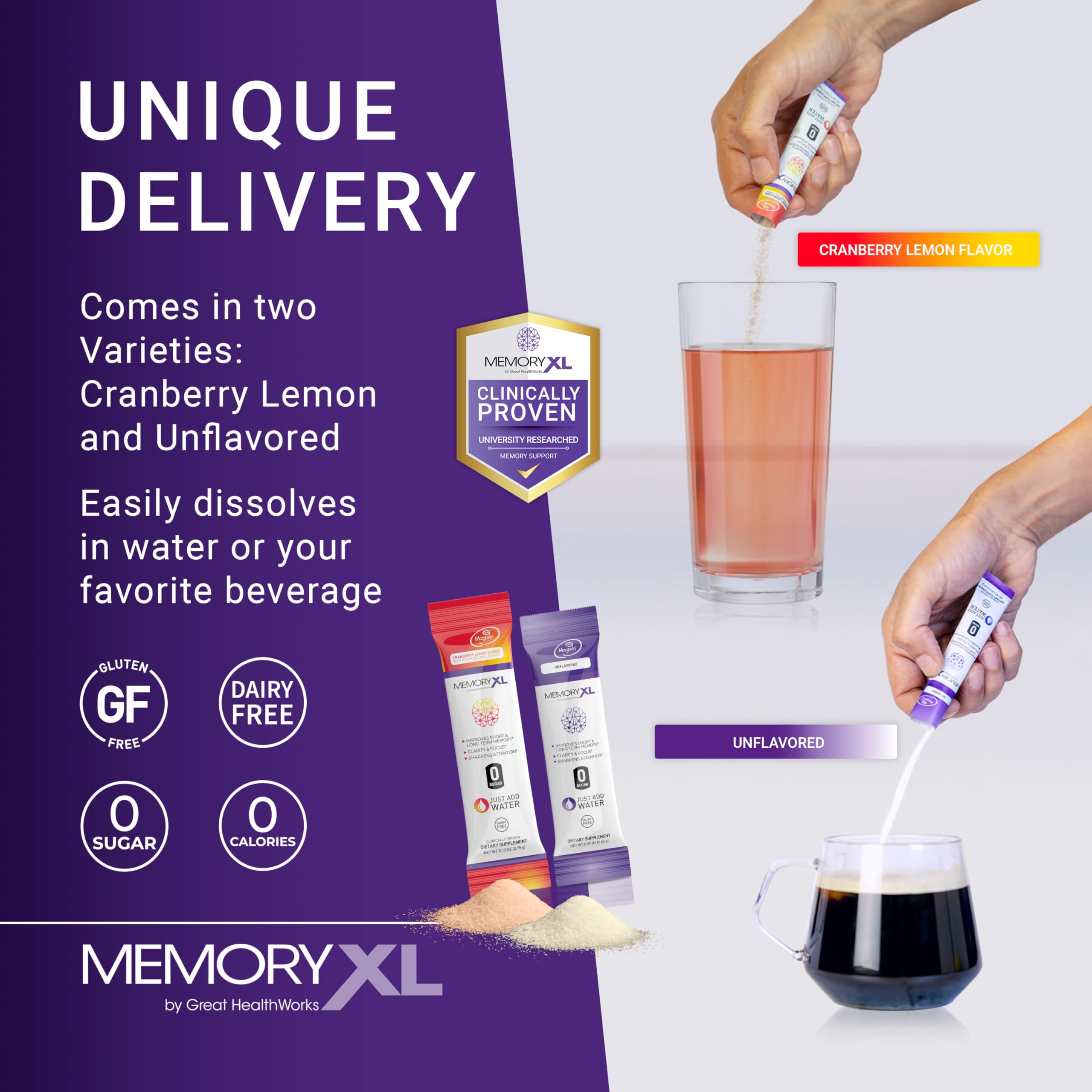 On-the-go MemoryXL serving displayed beside a smartwatch.