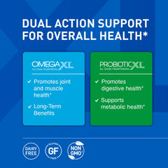OmegaXL mussels oil formula bottle label shows key ingredients