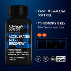 OmegaXL Sport packaging with flip-top closure for easy opening