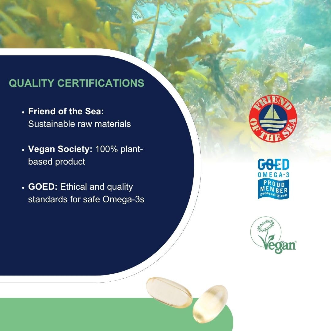 OMEGOR Veg algae oil source illustrating microalgae origin for omega-3