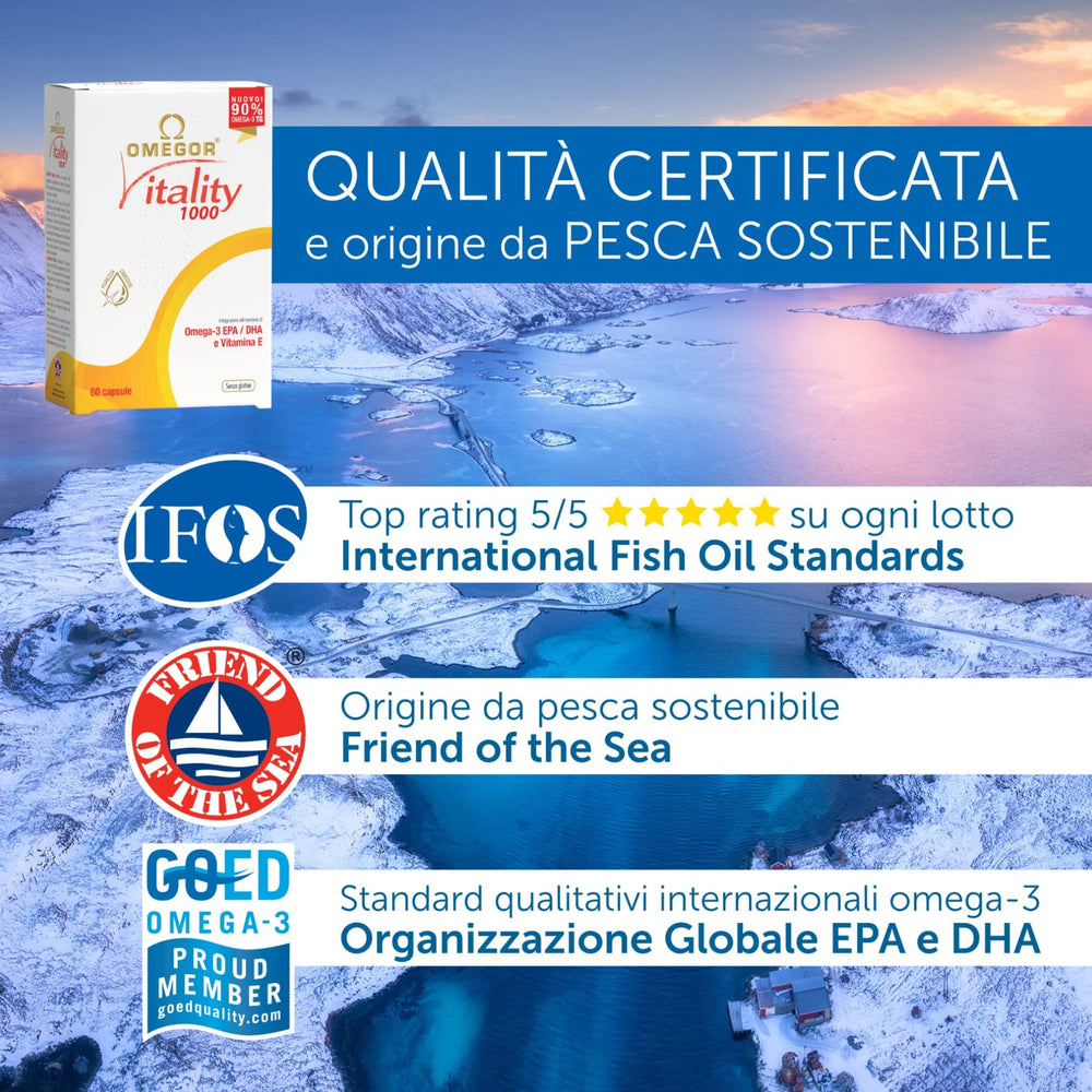 OMEGOR Vitality 1000 individually blister-packed capsules for freshness