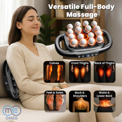 OMEO 16-Head Massage Gun ergonomic handle for comfortable long sessions