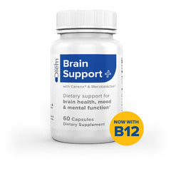 Omne Diem Brain Support label view emphasizes Cerenx and MecobalActive for cognitive wellness potential.