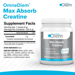 Omne Diem Creatine added to oatmeal as a convenient daily supplement.