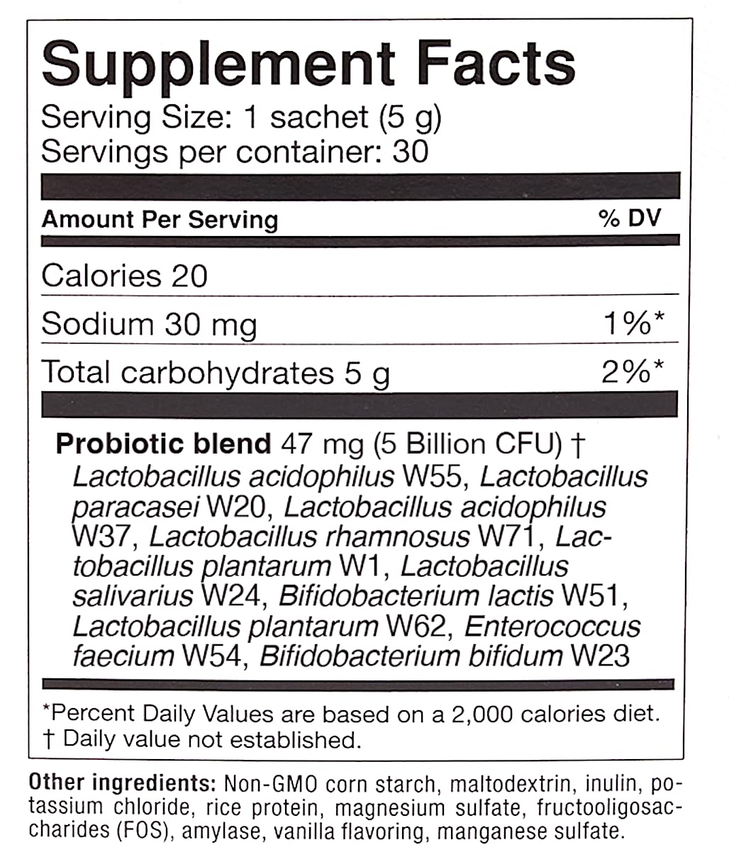 OMNi BiOTiC AB 10 powder dissolving in water demonstrates rehydration.