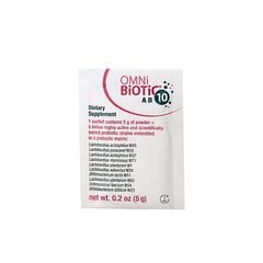 OMNi BiOTiC AB 10 shelf-stable probiotics ensure convenient digestion care.