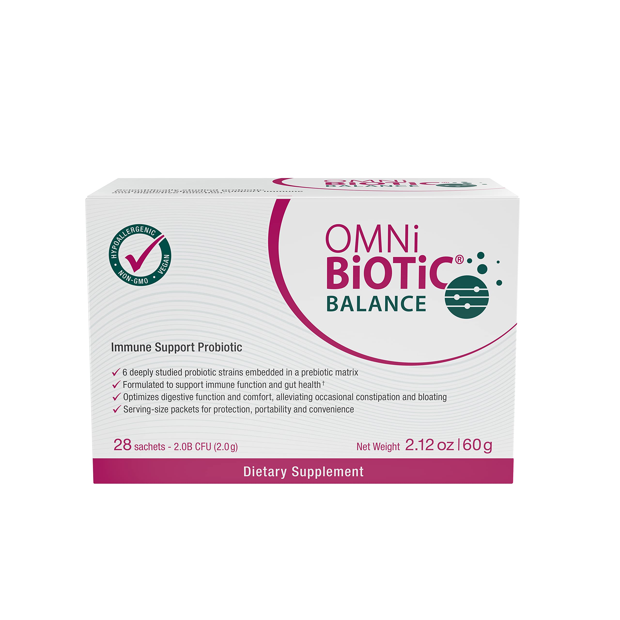 OMNi BiOTiC Balance individual packets for convenient on-the-go use