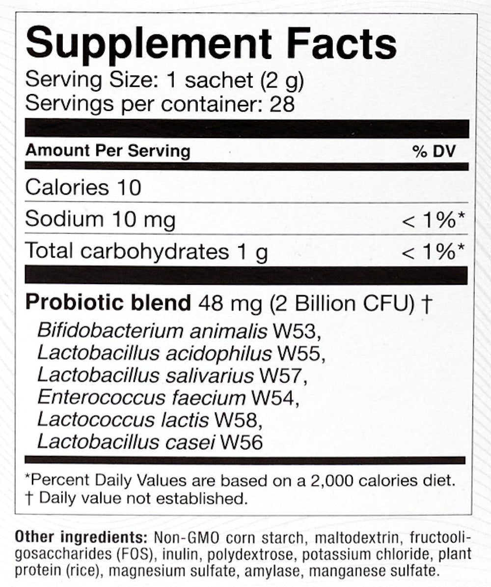 OMNi BiOTiC Balance powder dissolves before consumption for robust gut transit