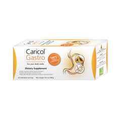 OMNi BiOTiC Caricol Gastro bottle illustrates easy daily acid reflux relief with organic ingredients.