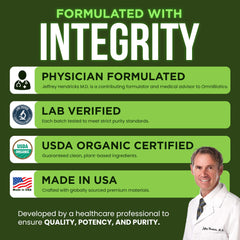 OmniBiotics bottle with safety seal indicating product integrity.