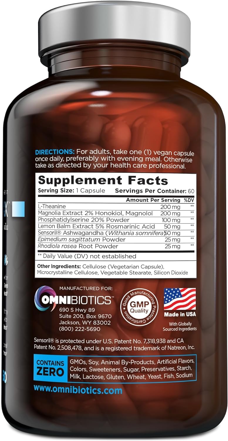 OmniBiotics Cortisol Support phosphatidylserine focus hinting at resilience