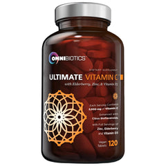OmniBiotics Ultimate Vitamin C bottle front view highlighting high potency immune support