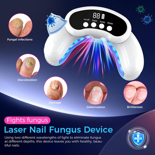 OMNIGAG Nail Fungus Laser Device side view highlights compact home use design