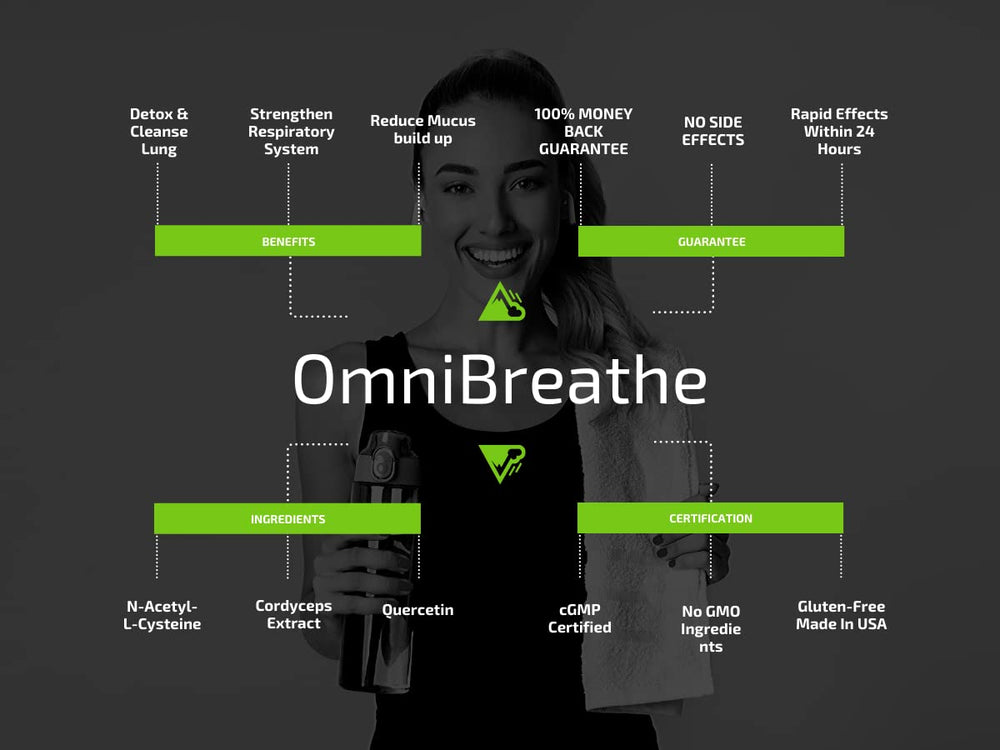 OmniBreathe glass bottle with label conveys premium quality and safety.