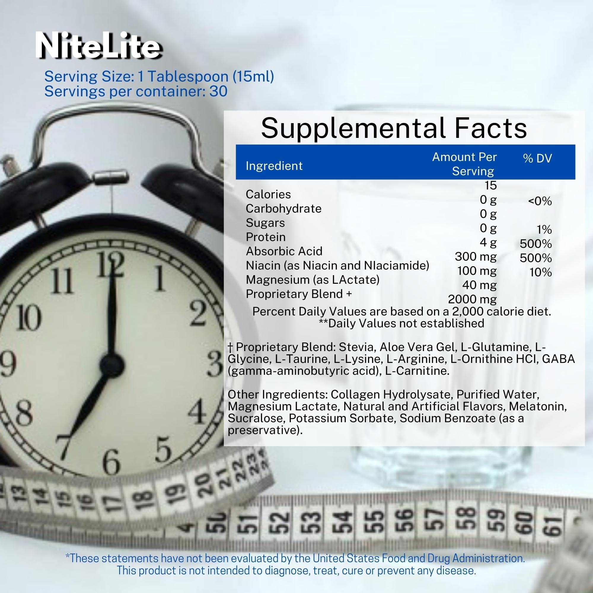 Omnitrition Nite Lite 30 servings bottle designed for nightly use.