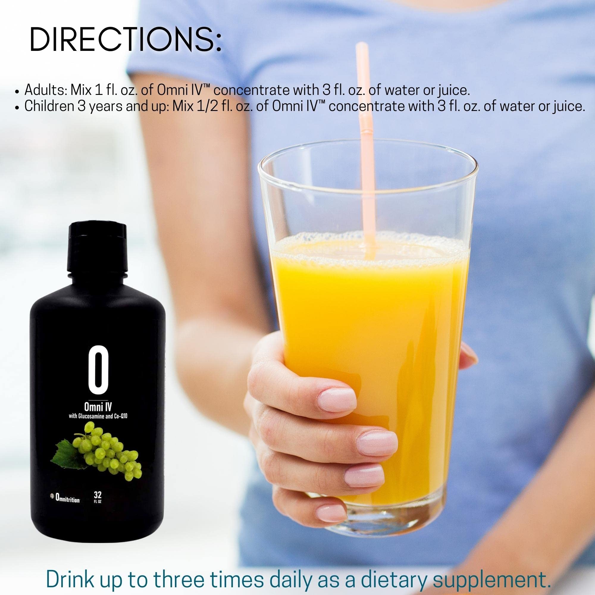 OmniTrim Nite Lite bottle for nighttime support before bed.