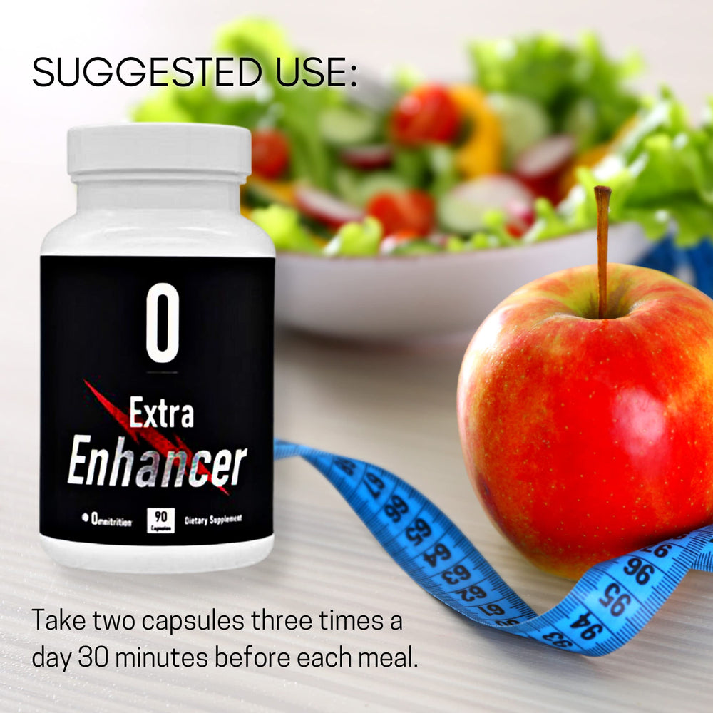 Omnitrition OmniTrim Extra Enhancer capsules close-up highlighting coated texture