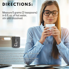 Omnitrition Thermo Java glass pour shows a sugar-free coffee energy boost.