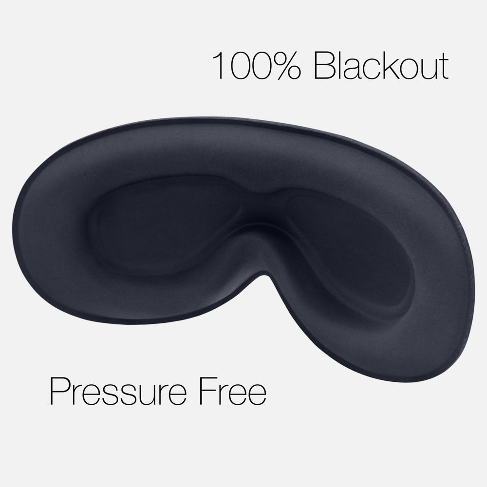 Contoured eye cups in OMNU mask offer pressure-free comfort