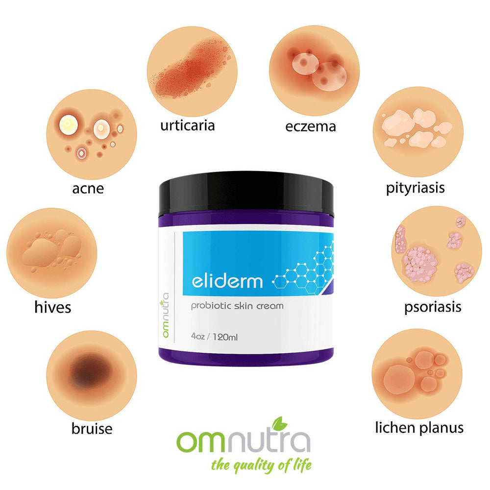 OmNutra Probiotic Skin Cream label front communicates a clean, vegan formula