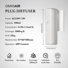omxsair compact wall diffuser design blending with modern interiors
