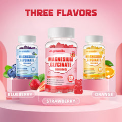 On Greenvita Magnesium Glycinate Gummies bottle back view highlighting gluten-free and gelatin-free formula.